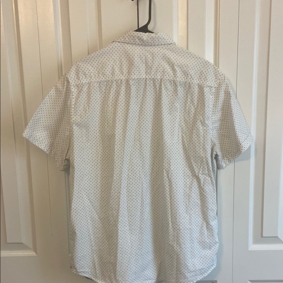 Denim & Flower White and Blue Diamond Pattern Casual Button Down Shirt - Picture 5 of 5